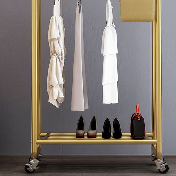 Rastrellino in stile industriale ganci metallizzati metallici rastrelliera di design