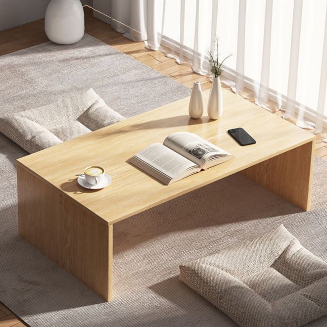 Brown Rectangular Coffee Table Sled Base Wooden Cocktail Table Clearhalo 'Coffee & Accent Tables' 'Coffee Tables' 'coffee_tables' 'furn' 'furn_coffee_tables' 'Furniture' 'Living Room Furniture' 1200x1200_ab3aedf5-4181-454d-8df7-b3d725558800