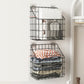 Industrial Floating Bookshelf Closed Back Metal Bookcase with Shelves