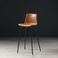 Industrial Indoor Bucket Counter Bar Stool Footrest Faux Leather Bar Stool