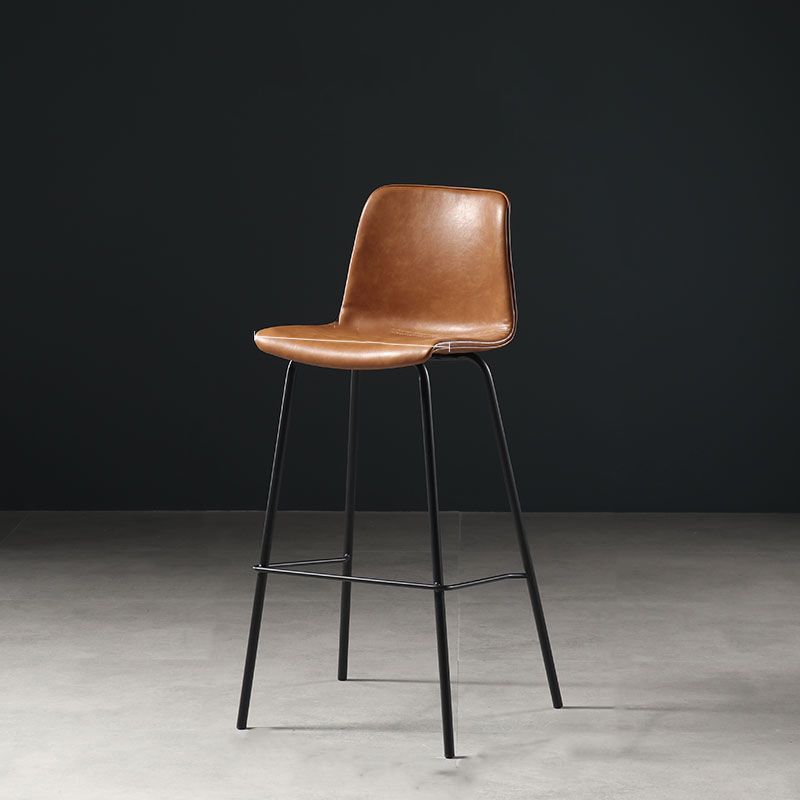 Tabouret de comptoir à godet intérieur intérieur repose-pieds tabouret de bar en faux cuir