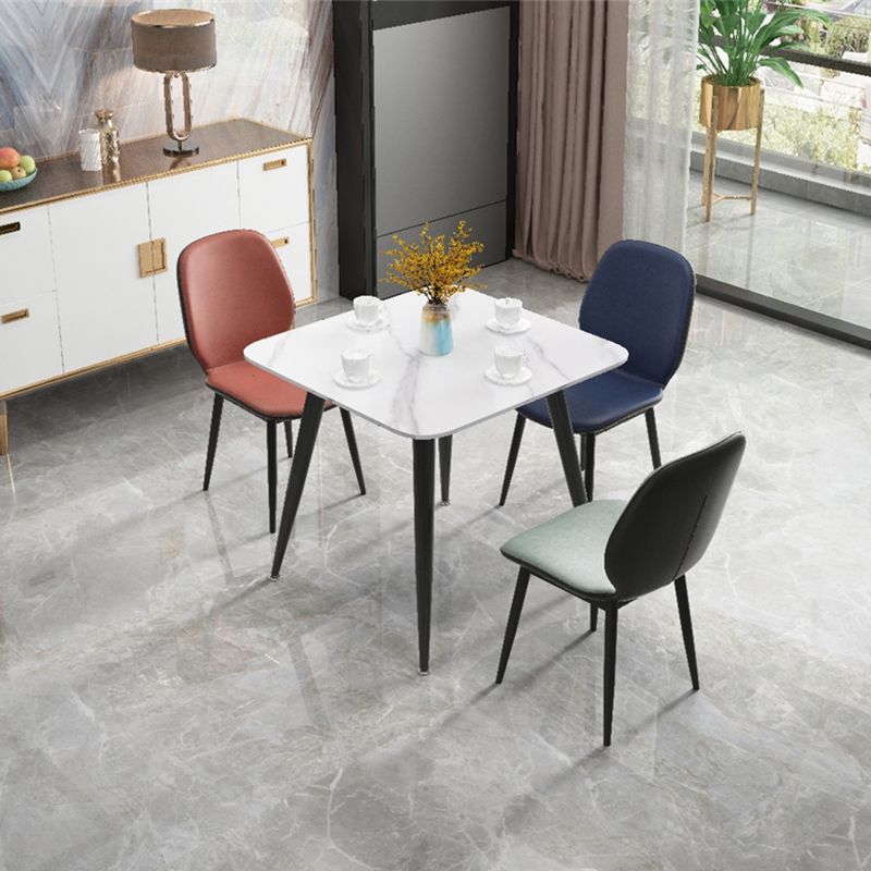 Square Sintered Stone White Dining Table Industrial 4 Legs Table for Dining Room Clearhalo ' dining_table' 'Dining Tables & Seating' 'Dining Tables' 'furn' 'furn_dining_table' 'Furniture' 'furniture_dining_table' 'Kitchen & Dining Furniture' 'kitchen&dining_furn' 'kitchen' 'kitchen_dining_table' 1200x1200_ab3e7079-53d9-41a1-b677-8a978aef3d2e