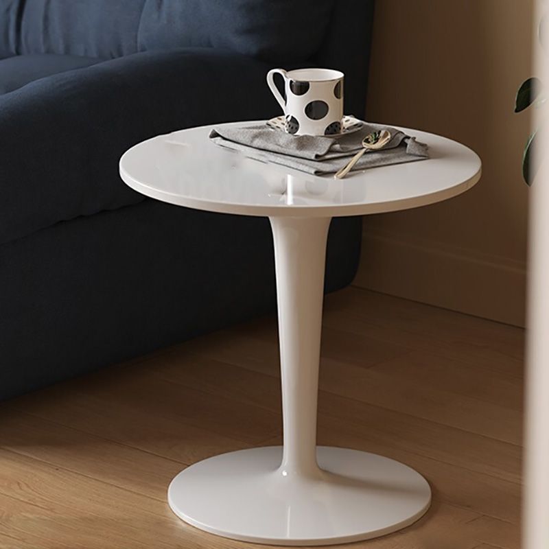 Contemporary Round Side End Table Plastic Pedestal Sofa Side Table Clearhalo 'Coffee & Accent Tables' 'End & Side Tables' 'end_side_tables' 'furn' 'furn_end_side_tables' 'Furniture' 'Living Room Furniture' 1200x1200_ab3e9d7e-f474-446b-82fb-46ece3194138