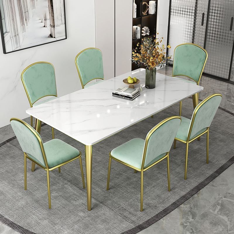 Luxury Rectangle Dinner Table Dining Room Stone Dining Table