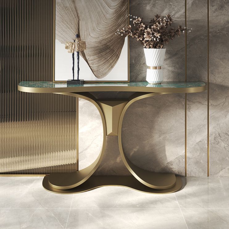 Tavolo console verde glam mezza luna tavolo divano console per sala