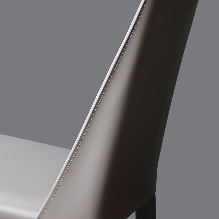 Contemporary Metal Kitchen Dining Side Chair Solid Back Dining Side Chair Clearhalo ' kitchen&dining_furn' 'Dining Chairs' 'Dining Tables & Seating' 'dining_chair' 'furn' 'furn_dining_chair' 'Furniture' 'furniture_dining_chair' 'Kitchen & Dining Furniture' 'kitchen' 1200x1200_ab42810c-3fc8-4b05-b01b-7b15de23151b