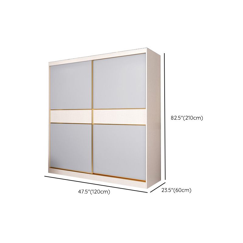 Armadio in legno in legno in stile costiero camera da letto a porte scorrevoli armadio