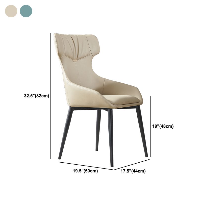 Moderne armloze eetkamerstoelen faux leer gestoffeerde eetkamerstoel