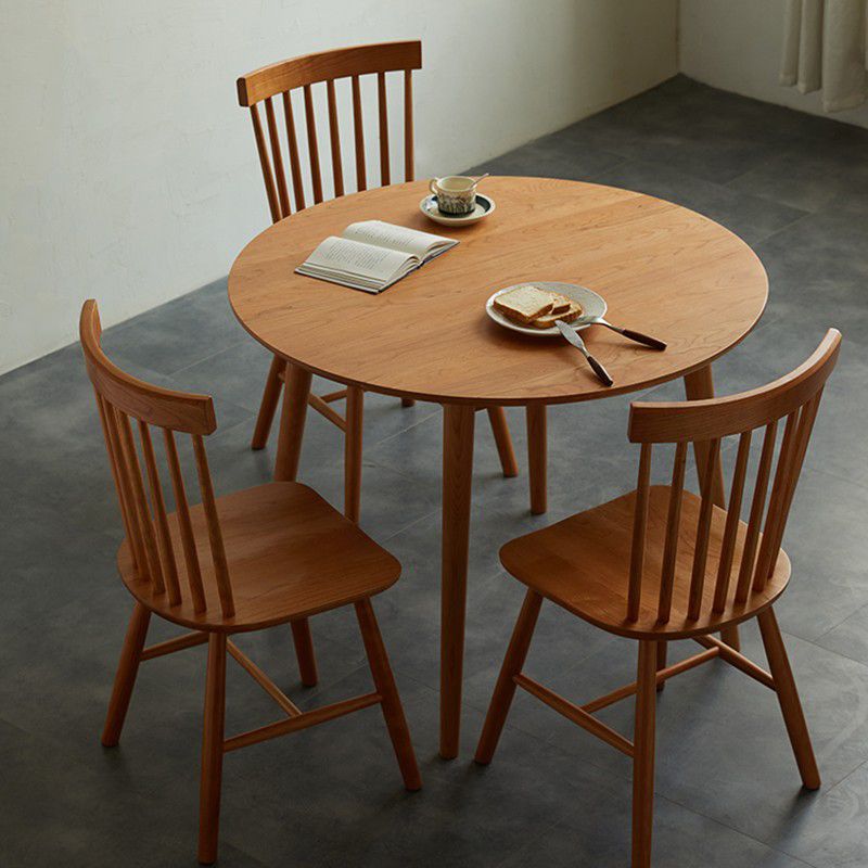 Esstisch für Esszimmer, Küche, runder Esstisch aus massivem Holz