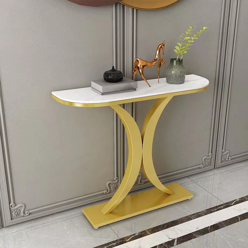 31.5 "de altura Glam Accent Tabla 1 Mesa de consola de piedra para Hall para Hall