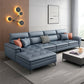 Faux Leather Stain-Resistant L-Shape Sectional Sofa with Chaise for Four People Clearhalo 'furn' 'furn_sectionals' 'Furniture' 'Living Room Furniture' 'Sectionals' 1200x1200_ab44aa02-584a-434f-b750-91eb30187667
