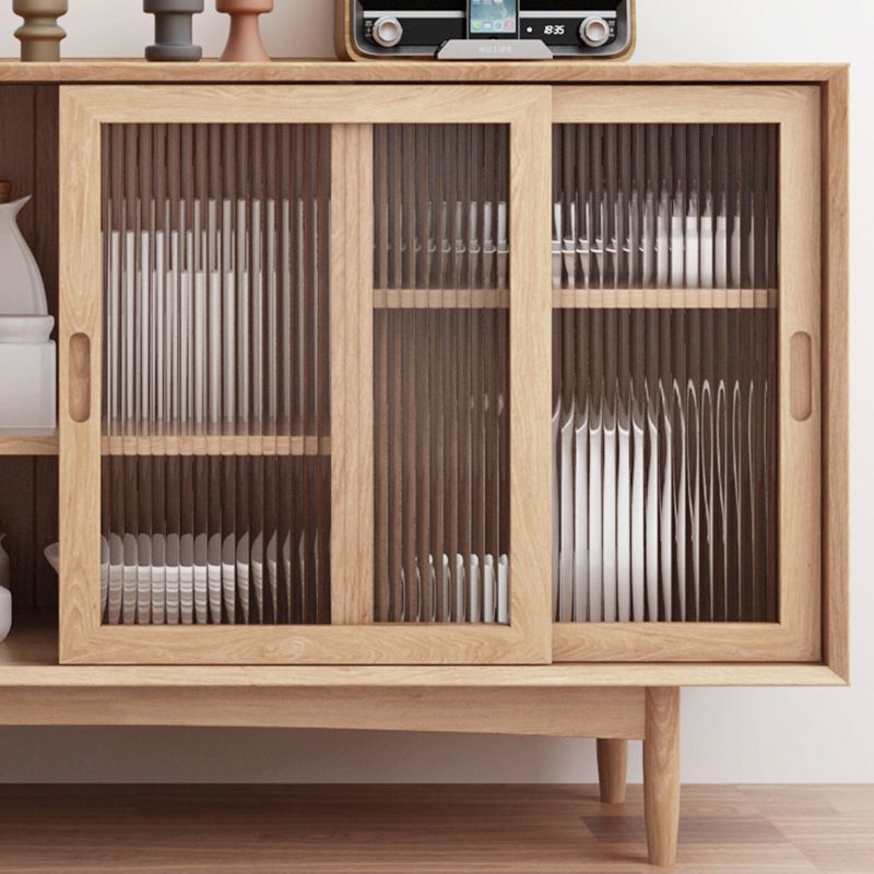 Eenvoudig houten dressoir 4 lade 2 deurenkast voor woonkamer