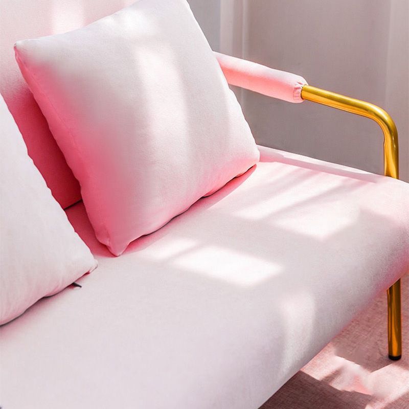 アパート用の3つの枕を備えた現代のグラムソファ22.83 "幅