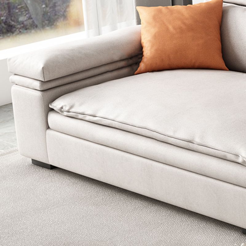 Sofa de bras carré de salon de faux cuir résistant aux taches stationnaires