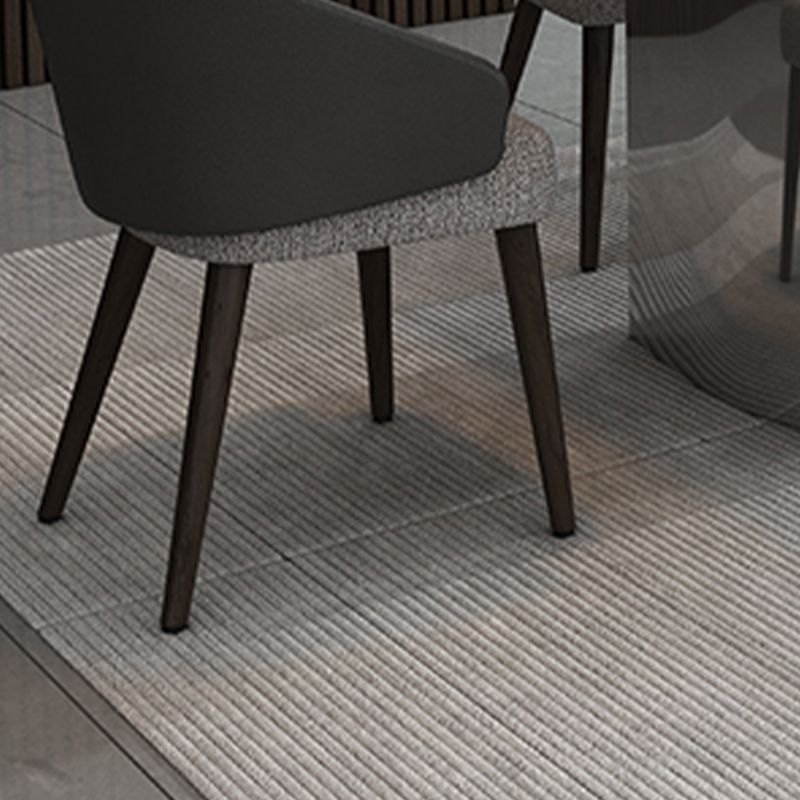 Glam Dinette Set voor eetkamer 1/4/5/7 pc's glanzende grijze eettafel set