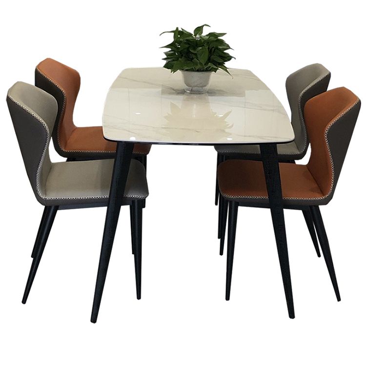 Modern Rectangular Dining Table Stone Top Tabletop for Dining Room Clearhalo 'Dining Tables & Seating' 'Dining Tables' 'dining_table' 'furn' 'furn_dining_table' 'Furniture' 'Kitchen & Dining Furniture' 1200x1200_ab4a8eee-0bfe-463b-966c-afa93db1f225