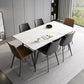 Moderne eetkamerset 1/4/7-delige gesinterde stenen tafel met vleugelstoelen