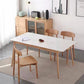Modern Sintered Stone Top White Dining Table Rectangle Standard Dining Table with 4 Legs Base Clearhalo ' dining_table' 'Dining Tables & Seating' 'Dining Tables' 'furn' 'furn_dining_table' 'Furniture' 'furniture_dining_table' 'Kitchen & Dining Furniture' 'kitchen&dining_furn' 'kitchen' 'kitchen_dining_table' 1200x1200_ab4b1169-b185-4f7f-9758-f449de16f404