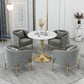 Scandinavian Style Sintered Stone Top Dining Set with Round Table Dining Furniture Clearhalo 'Dining Room Sets' 'Dining Tables & Seating' 'dining_room_set' 'furn' 'furn_dining_room_set' 'Furniture' 'furniture_dining_room_set' 'Kitchen & Dining Furniture' 'kitchen&dining_furn' 'kitchen' 1200x1200_ab4b7314-b250-41f5-8da7-797824627145
