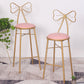 Nordic Armless Backrest Counter Stool Iron Cafe Bar Stool with Leather Cushion and Pedal Clearhalo 'Bar Furniture' 'Bar Stools' 'bar_stools' 'furn' 'furn_bar_stools' 'Furniture' 'furniture_bar_stools' 'Kitchen & Dining Furniture' 1200x1200_ab4bd419-a8d6-4956-a066-348efa4db99a