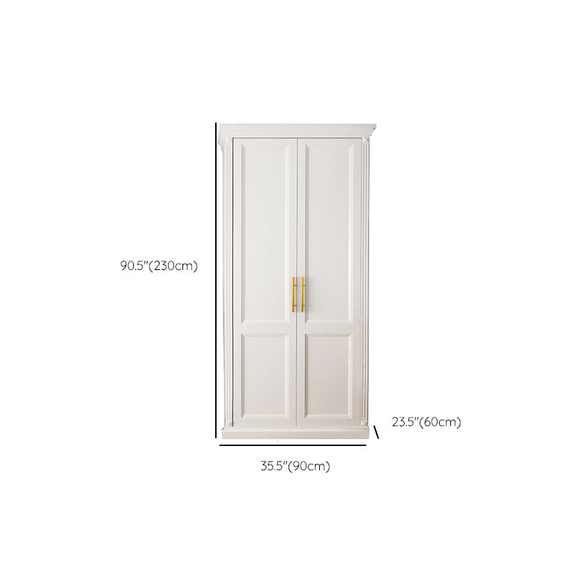 Solid Wood Wardrobe Armoire with Shelves French Country Wardrobe Cabinet Clearhalo 'Armoires & Wardrobes' 'armoires_wardrobes' 'Bedroom Furniture' 'furn' 'furn_armoires_wardrobes' 'Furniture' 1200x1200_ab4fa0a2-efbb-4c89-86b2-9890d7b659a7