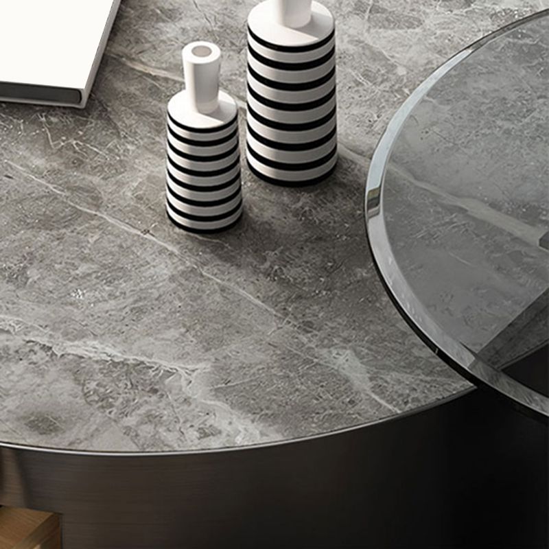 Tavolino da caffè glam del piedistallo set di tavolini con cassetto