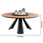 Round Shape 3 Legs Modern Dining Table Wood Color Fixed Table of Solid Wood Clearhalo ' dining_table' 'Dining Tables & Seating' 'Dining Tables' 'Furniture' 'furniture_dining_table' 'Kitchen & Dining Furniture' 'kitchen&dining_furn' 'kitchen' 'kitchen_dining_table' 1200x1200_ab51fa81-76ca-40d3-b3c5-6dd7b4476baa