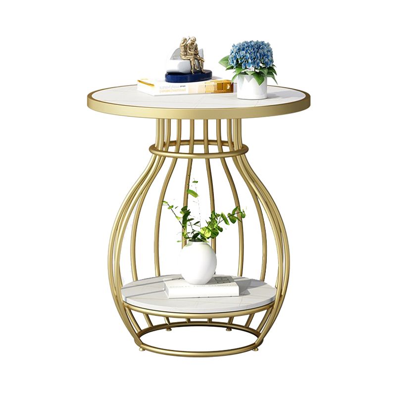 Modern Luxurious Metal Side Table Round Frame Sofa Side Accent Table Clearhalo 'Coffee & Accent Tables' 'End & Side Tables' 'end_side_tables' 'furn' 'furn_end_side_tables' 'Furniture' 'Living Room Furniture' 1200x1200_ab53c553-34f8-4f6e-bb1d-681d1e0b8312