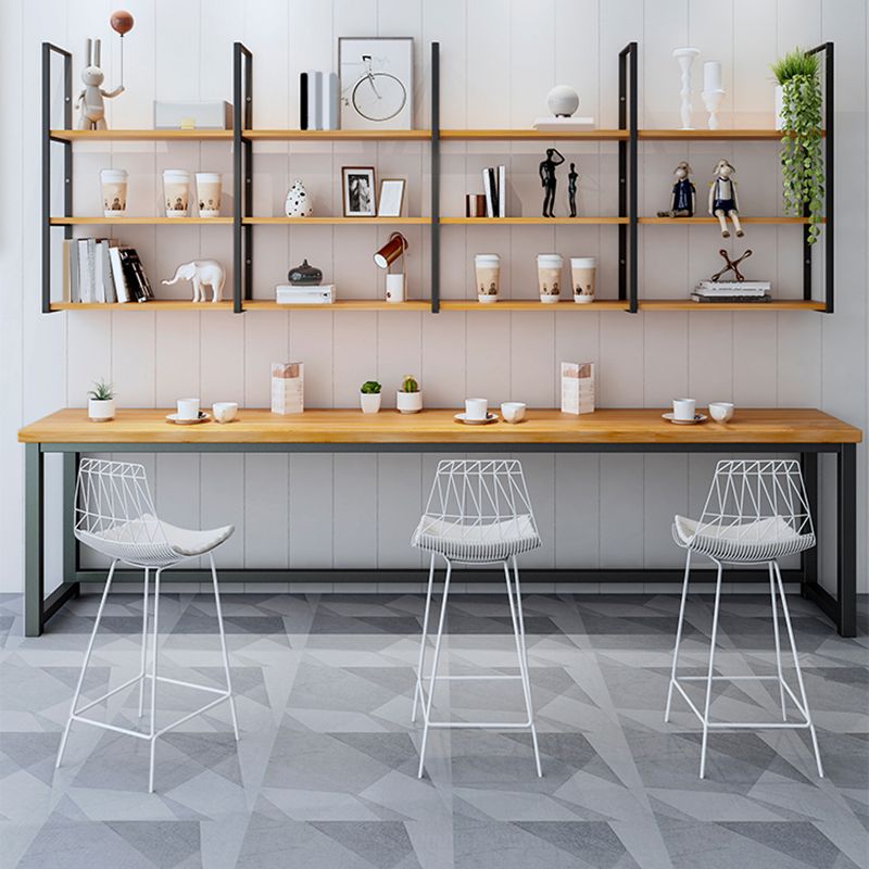 Modern Natural Floating Book Shelf Coffee Shop 43.3" H Bookshelf Clearhalo 'Bookcases' 'furn' 'furn_bookcases' 'Furniture' 'Office Furniture' 1200x1200_ab556b00-8b8c-482e-ad28-dbf138f85aa9