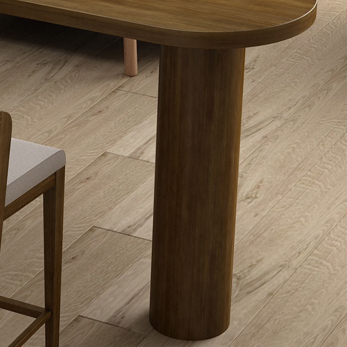 Pine Wood Bar Dining Table Modern Bar Table with Double Pedestal for Dining Room Clearhalo 'Bar Furniture' 'Bar Tables' 'bar_tables' 'furn' 'furn_bar_tables' 'Furniture' 'furniture_bar_tables' 'Kitchen & Dining Furniture' 1200x1200_ab5633fc-9def-4626-90e5-72dad525f17e