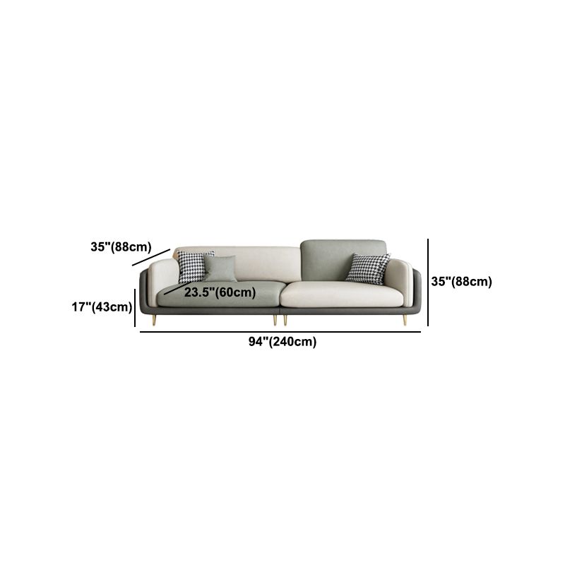Contemporary Faux Leather Stain Resistant Standard Settee Couch Clearhalo 'furn' 'furn_sofas' 'Furniture' 'Living Room Furniture' 'Sofa' 'sofas' 1200x1200_ab568f13-689a-4c69-b38f-4505618d3c47