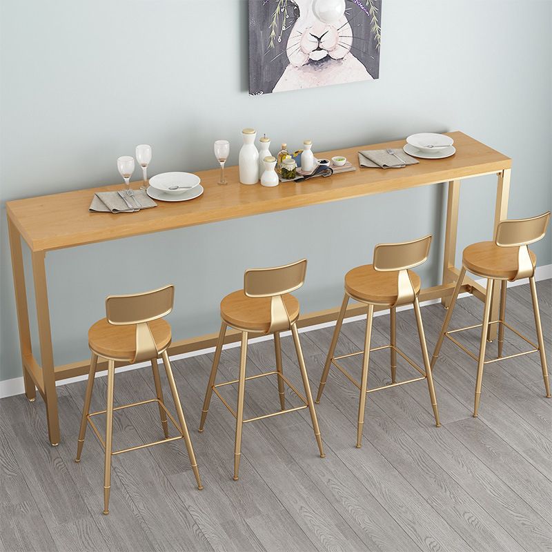 Contemporary Bar Table Rectangle Solid Wood Pub Table for Outdoor Clearhalo 'Bar Furniture' 'Bar Tables' 'bar_tables' 'furn' 'furn_bar_tables' 'Furniture' 'Kitchen & Dining Furniture' 1200x1200_ab577e8d-4c17-4f62-a942-1f68db1aeda7