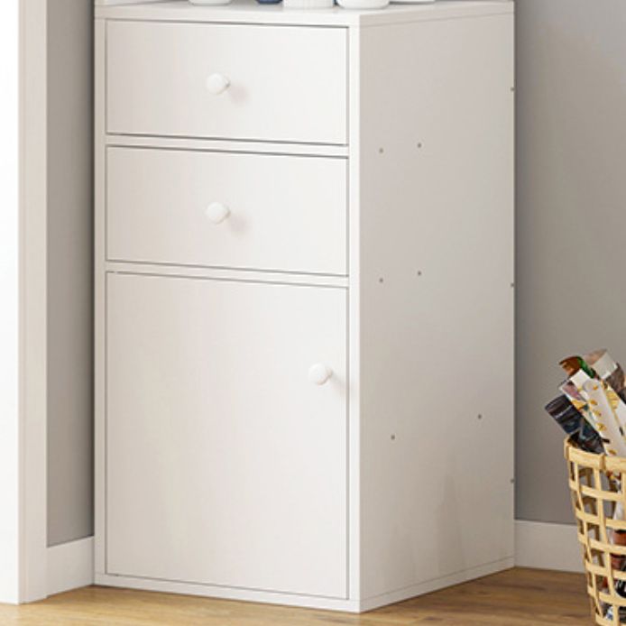 Contemporary White Water Resistant Cabinet with Drawers Corner Cabinet Clearhalo 'Cabinets & Chests' 'cabinets_chests' 'furn' 'furn_cabinets_chests' 'Furniture' 'Living Room Furniture' 1200x1200_ab57f1ce-3f77-47e2-9836-c02adf4d07f5