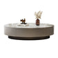 Glam 13.7" H Oval Slate Coffee Table Iron Drum Cocktail Table with Drawer Clearhalo 'Coffee & Accent Tables' 'Coffee Tables' 'coffee_tables' 'furn' 'furn_coffee_tables' 'Furniture' 'Living Room Furniture' 1200x1200_ab593571-c26d-4c05-87e2-b9add70ffa2c