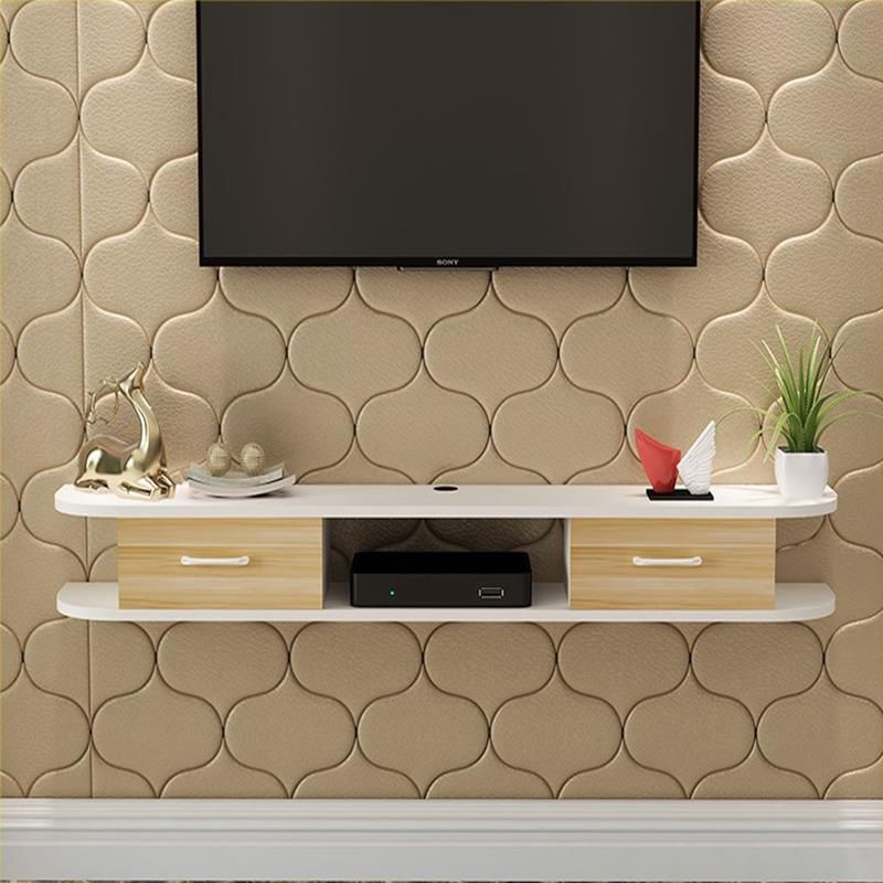 Contemporary TV Media Stand Wall-mounted Wood TV Console with Open Shelving Clearhalo 'furn' 'furn_tv_stands_entertainment_centers' 'Furniture' 'Living Room Furniture' 'TV Stands & Entertainment Centers' 'TV Stands & Media Storage Furniture' 'tv_stands_entertainment_centers' 1200x1200_ab5a274b-2341-4898-abec-970b97ca80c9