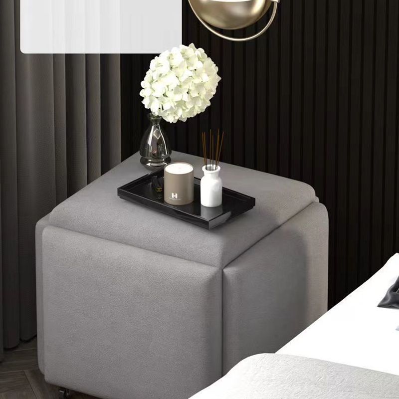 Modern Ottoman Velvet Upholstered Solid Color Square Ottoman with Bottom Rack Clearhalo 'furn' 'furn_ottomans_poufs' 'Furniture' 'Living Room Furniture' 'Ottomans & Poufs' 'ottomans_poufs' 1200x1200_ab5a54c7-1f20-4bbd-aa03-0ea691a8ad8f