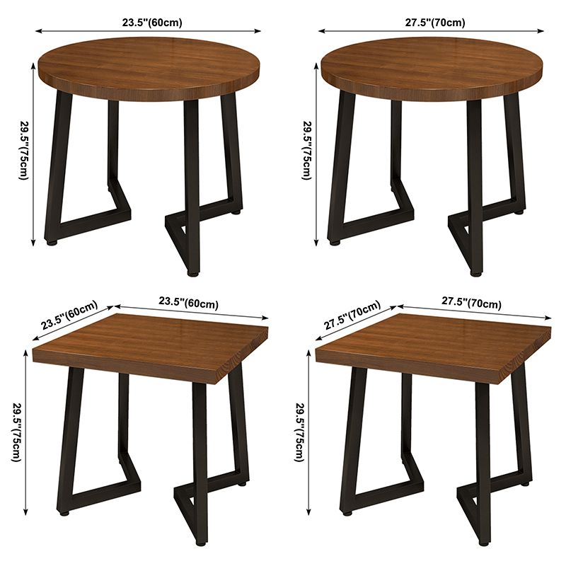 Industrial Dining Table Pine Solid Wood Table with Black Double Pedestal for Home Kitchen Dinner Clearhalo ' dining_table' 'Dining Tables & Seating' 'Dining Tables' 'furn' 'furn_dining_table' 'Furniture' 'furniture_dining_table' 'Kitchen & Dining Furniture' 'kitchen&dining_furn' 'kitchen' 'kitchen_dining_table' 1200x1200_ab5b844b-7512-4761-8630-1dc48fea398e