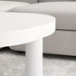Table basse scandinave en bois massif blanc