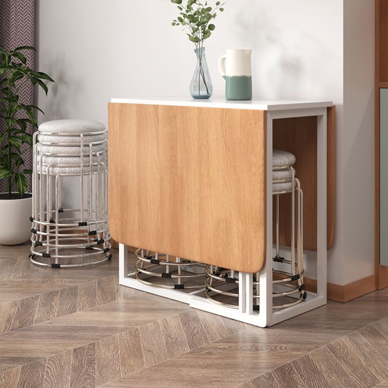 Artificial Wooden Top Foldable Table Extendable Rectangle Table with Trestle Base Clearhalo ' dining_table' 'Dining Tables & Seating' 'Dining Tables' 'furn' 'furn_dining_table' 'Furniture' 'furniture_dining_table' 'Kitchen & Dining Furniture' 'kitchen&dining_furn' 'kitchen' 'kitchen_dining_table' 1200x1200_ab5ee027-53f4-4f02-a53b-ac8ea56964d3