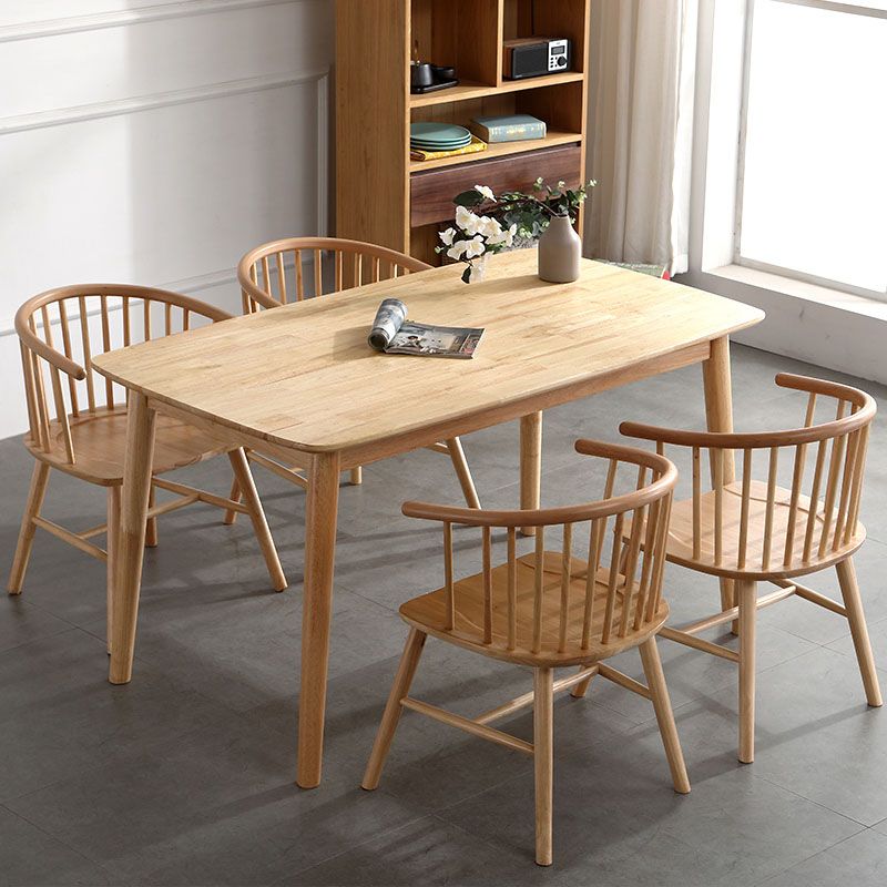 Modern Style Windsor Back Chair Dining Arm Chairs with Wooden Legs for Kitchen Clearhalo ' kitchen&dining_furn' 'Dining Chairs' 'Dining Tables & Seating' 'dining_chair' 'furn' 'furn_dining_chair' 'Furniture' 'furniture_dining_chair' 'Kitchen & Dining Furniture' 'kitchen' 1200x1200_ab5f30f4-c0e6-42b7-9994-1b9da971fb40