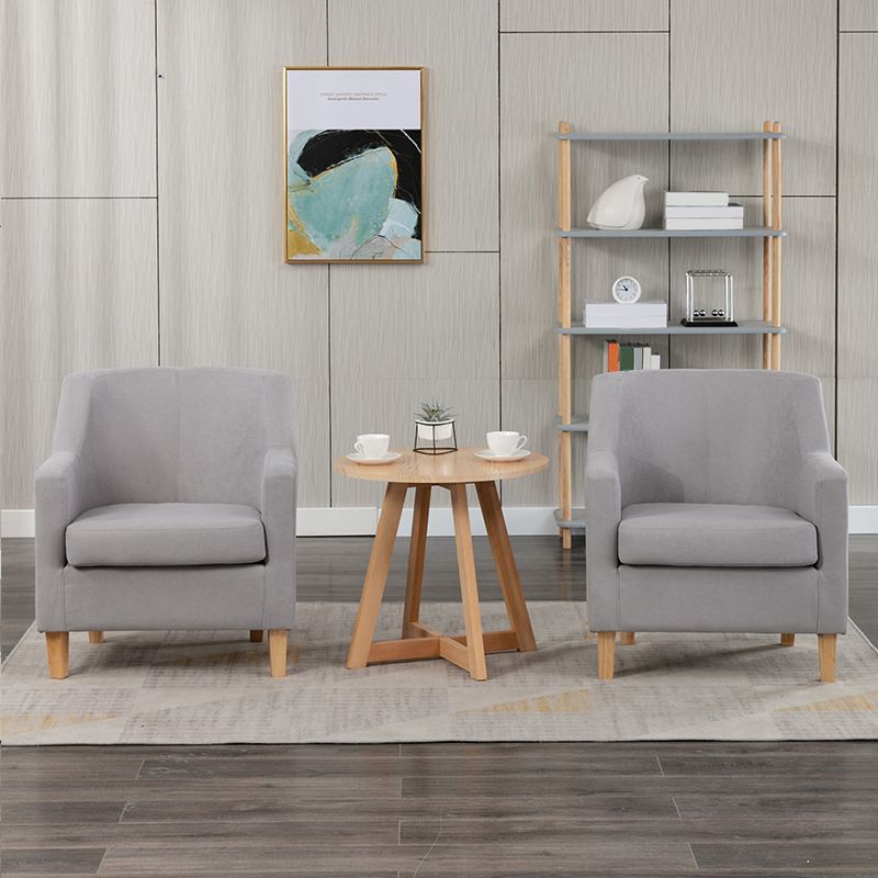 27,55 "W Velvet Arm Chaid Basic 4 jambes Accent Chaise avec dos serré et bras carrés