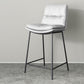 Scandinavian Metal Barstool Faux Leather Counter Stool With Iron 4 Legs