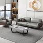 Modern Style Gray Leather Sofa Flared Arm Loose Back Sofa with Pillows Clearhalo 'furn' 'furn_sofas' 'Furniture' 'Living Room Furniture' 'Sofa' 'sofas' 1200x1200_ab64bc31-fbbf-45d1-8f7d-37c7476214c2
