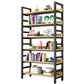 Modern Style Bookshelf Black Frame and Wood Bookcase for Office Clearhalo 'Bookcases' 'furn' 'furn_bookcases' 'Furniture' 'Office Furniture' 1200x1200_ab6651bb-c67a-4841-9938-8ddc5dee3bd2
