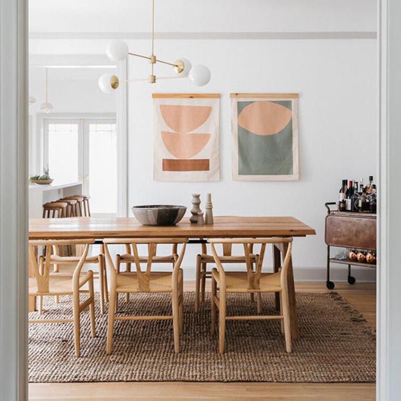 Industrial Solid Wood Dining Table Set 1/9 Pieces Dining Set for Home Use