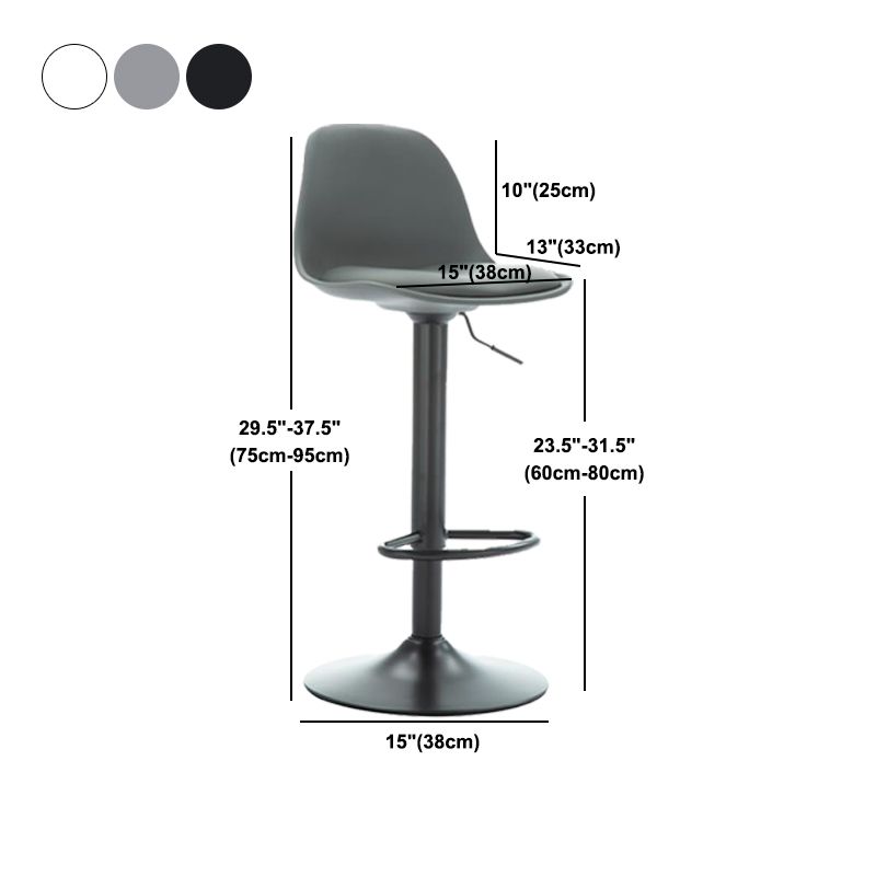 Scandinavian Adjustable Height Bar Stool Faux Leather Bar Stool for Bristol Clearhalo 'Bar Furniture' 'Bar Stools' 'bar_stools' 'furn' 'furn_bar_stools' 'Furniture' 'Kitchen & Dining Furniture' 1200x1200_ab67864d-cc3a-4d67-bcac-618202dfedc9