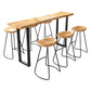 Solid Wood Bar Dining Table Traditional Luxury Rectangle Bar Table with Sled Base Clearhalo 'Bar Furniture' 'Bar Tables' 'bar_tables' 'Furniture' 'furniture_bar_tables' 'Kitchen & Dining Furniture' 1200x1200_ab68072b-0588-426c-a691-1b367851a66e