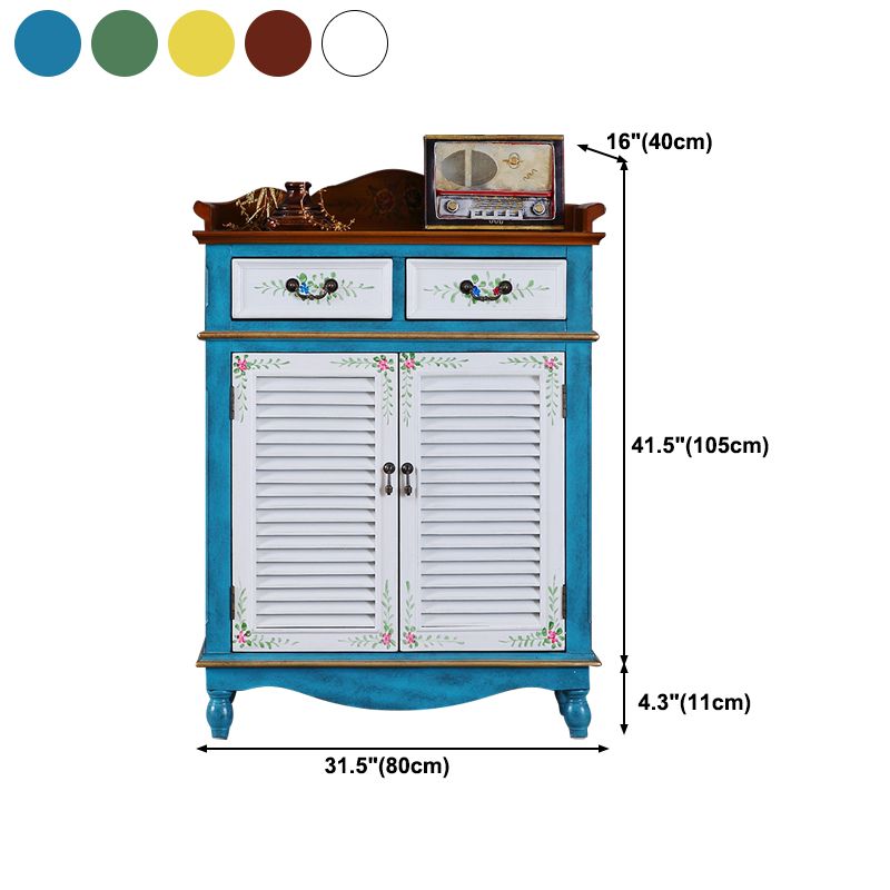 Server da pranzo in legno contemporaneo con cassetti sideboard di finitura antica per sala da pranzo