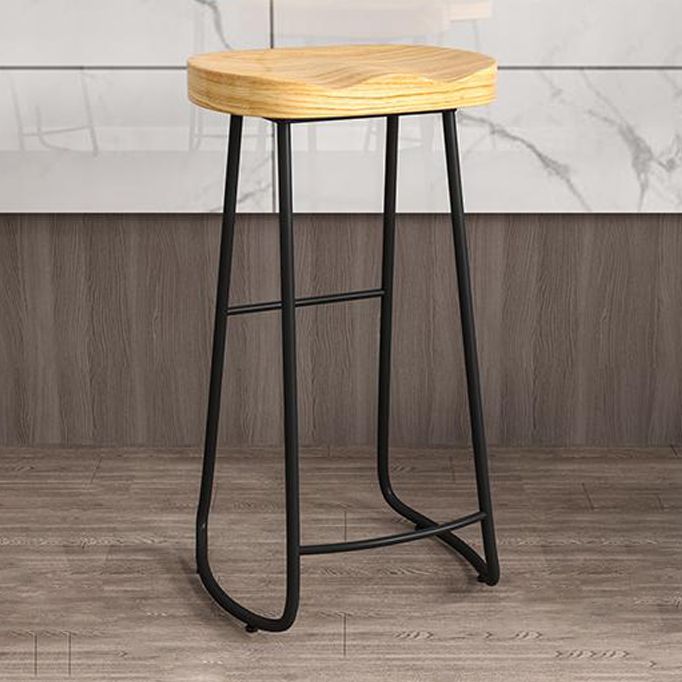 Contemporary Natural Solid Wood Barstool Footrest Restaurant Stool Clearhalo 'Bar Furniture' 'Bar Stools' 'bar_stools' 'furn' 'furn_bar_stools' 'Furniture' 'furniture_bar_stools' 'Kitchen & Dining Furniture' 1200x1200_ab6ae61e-b8d0-49f5-91af-c8be2f2fd3bb