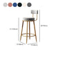 Nordic Glam Bar-stool Liftable Leather Counter Bar Stool with Metal Legs Clearhalo 'Bar Furniture' 'Bar Stools' 'bar_stools' 'Furniture' 'furniture_bar_stools' 'Kitchen & Dining Furniture' 1200x1200_ab6bf7ae-ce92-4d8e-ba89-0b2ae24a8e97